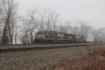 NS 4060 leads a stack train through MP 116 at Cove PA
